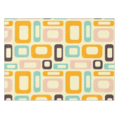 Retro-geometrisches Muster auf hellbeigem Hintergr Tischdecke (Vorderseite (Horizontal))