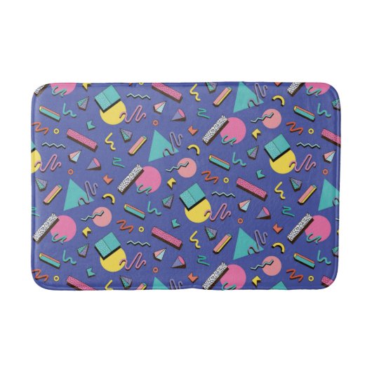 Retro geometrisches Muster Badematte (Vorderseite)