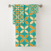 Retro-geometrisches Muster Badhandtuch Set (Insitu)