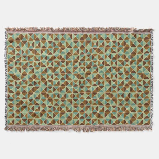 Retro geometrisches Muster Decke (Vorderseite)