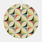 Retro-geometrisches Muster der 60er Jahre. Ornament Aus Glas (Rückseite)