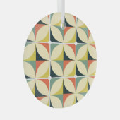 Retro-geometrisches Muster der 60er Jahre. Ornament Aus Glas (Vorderseite Rechts)