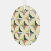 Retro-geometrisches Muster der 60er Jahre. Ornament Aus Glas (Vorderseite links)