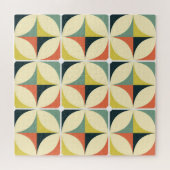 Retro-geometrisches Muster der 60er Jahre. Puzzle (Horizontal)