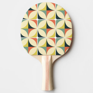 Retro-geometrisches Muster der 60er Jahre. Tischtennis Schläger