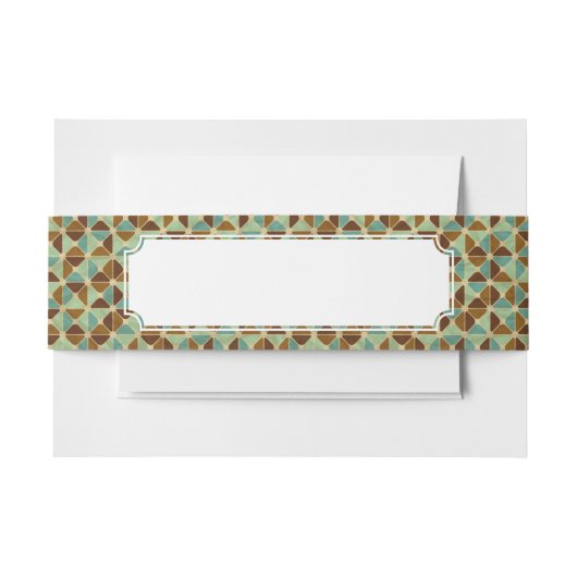 Retro geometrisches Muster Einladungsbanderole (Vorderseite Beispiel)