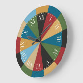 Retro geometrisches Muster-elegante italienische Große Wanduhr (Winkel)