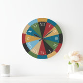 Retro geometrisches Muster-elegante italienische Große Wanduhr (Zuhause)