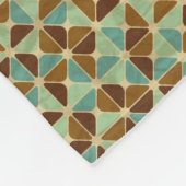 Retro geometrisches Muster Fleecedecke (Ecke)
