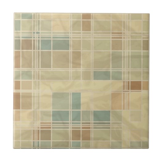 Retro geometrisches Muster Fliese (Vorderseite)