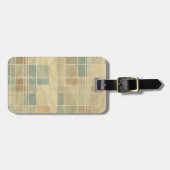 Retro geometrisches Muster Gepäckanhänger (Vorderseite horizontal)