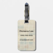 Retro geometrisches Muster Gepäckanhänger (Rückseite vertikal)