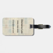 Retro geometrisches Muster Gepäckanhänger (Rückseite horizontal)