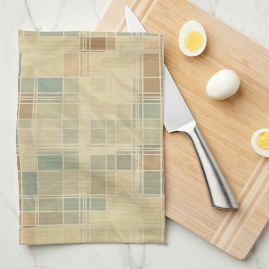 Retro geometrisches Muster Geschirrtuch (Viertel Falte)