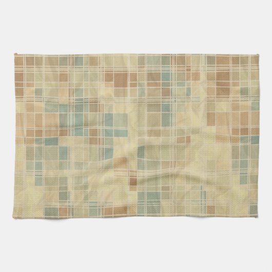 Retro geometrisches Muster Geschirrtuch (Horizontal)