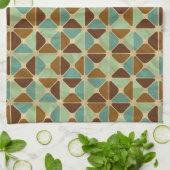 Retro geometrisches Muster Handtuch (Gefaltet)