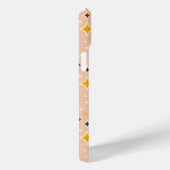 Retro-geometrisches Muster in Türkis, Orange und S Case-Mate iPhone Hülle (Rückseite / Rechts)