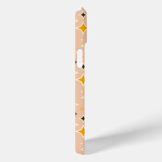 Retro-geometrisches Muster in Türkis, Orange und S Case-Mate iPhone Hülle (Rückseite / Rechts)