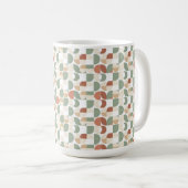 Retro geometrisches Muster Kaffeetasse (VorderseiteRechts)