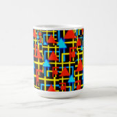 Retro geometrisches Muster Kaffeetasse (Mittel)