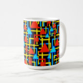 Retro geometrisches Muster Kaffeetasse (VorderseiteRechts)