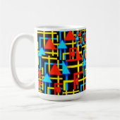 Retro geometrisches Muster Kaffeetasse (Links)