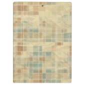 Retro geometrisches Muster Klemmbrett (Rückseite)