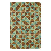 Retro geometrisches Muster Mini Klemmbrett (Rückseite)