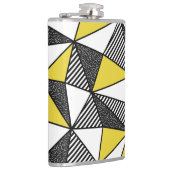 Retro-geometrisches Muster mit geringer Pollänge Flachmann (Rechts)