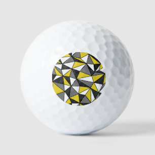 Retro-geometrisches Muster mit geringer Pollänge Golfball
