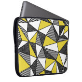Retro-geometrisches Muster mit geringer Pollänge Laptopschutzhülle (Vorne Rechts)