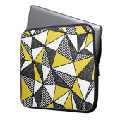 Retro-geometrisches Muster mit geringer Pollänge Laptopschutzhülle (Vorderseite Links)
