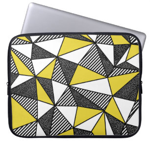 Retro-geometrisches Muster mit geringer Pollänge Laptopschutzhülle