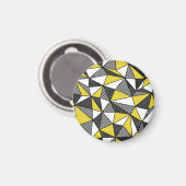 Retro-geometrisches Muster mit geringer Pollänge Magnet (Vorderseite/Rückseite)