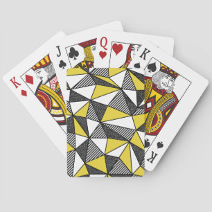 Retro-geometrisches Muster mit geringer Pollänge Spielkarten