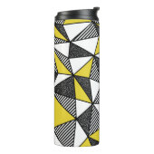 Retro-geometrisches Muster mit geringer Pollänge Thermosbecher (Nach links gedreht)