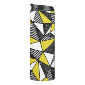 Retro-geometrisches Muster mit geringer Pollänge Thermosbecher (Nach rechts gedreht)