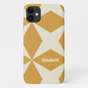 Retro-geometrisches Muster mit individuellem Namen Case-Mate iPhone Hülle