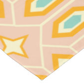 Retro-geometrisches Muster mit Sechsecken und Ster Tischdecke (Schrägansicht)