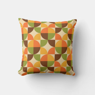 Retro-geometrisches Muster Mittel-Mod Herbst Kissen