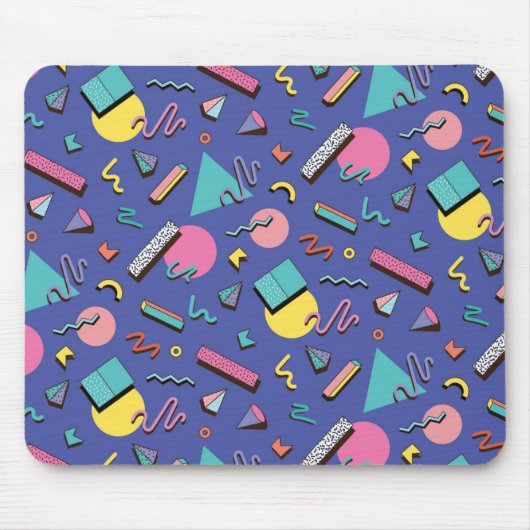 Retro-geometrisches Muster Mousepad (Vorne)