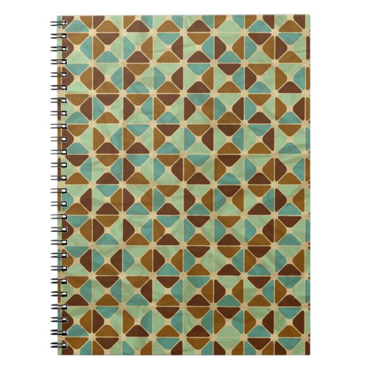 Retro geometrisches Muster Notizblock (Vorderseite)