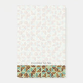 Retro geometrisches Muster Post-it Klebezettel (Vorderseite)