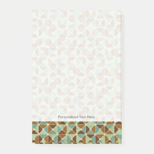 Retro geometrisches Muster Post-it Klebezettel (Vorderseite)