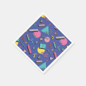 Retro geometrisches Muster Serviette (Ecke)