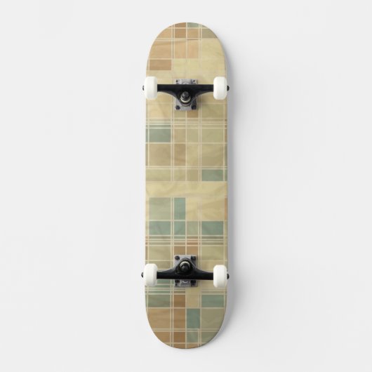 Retro geometrisches Muster Skateboard (Vorderseite)