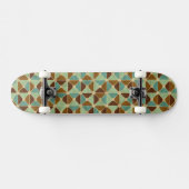 Retro geometrisches Muster Skateboard (Horizontal)