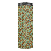 Retro geometrisches Muster Thermosbecher (Rückseite)