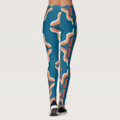 Retro geometrisches Muster / Vintage Boho Abstract Leggings (Rückseite)