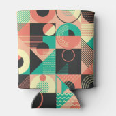 Retro-geometrisches Musterdesign Dosenkühler (Rückseite)